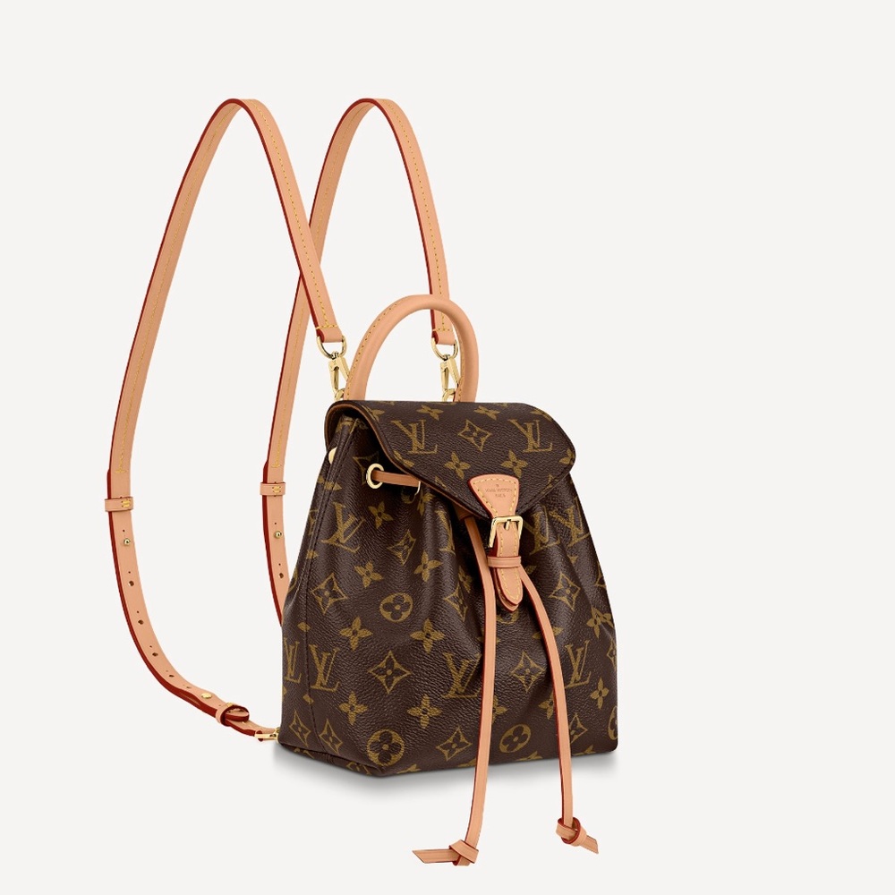 Louis Vuitton Monogram Montsouris BB Backpack- Natural Leather- EUC!